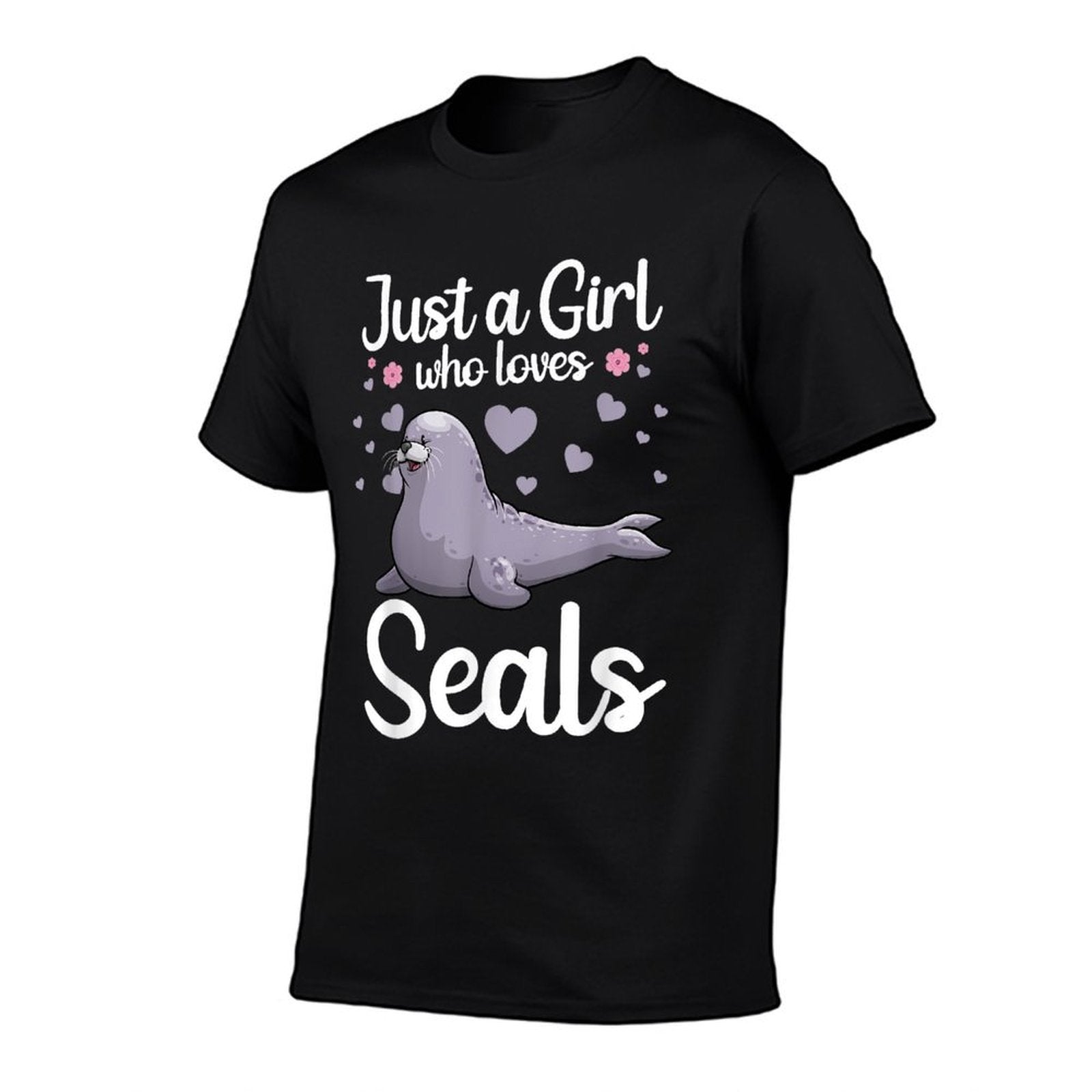 Cool Seal Art For Men Women Sea Animal Lover Ocean Zookeeper  Rolled Sleeves T-Shirt
