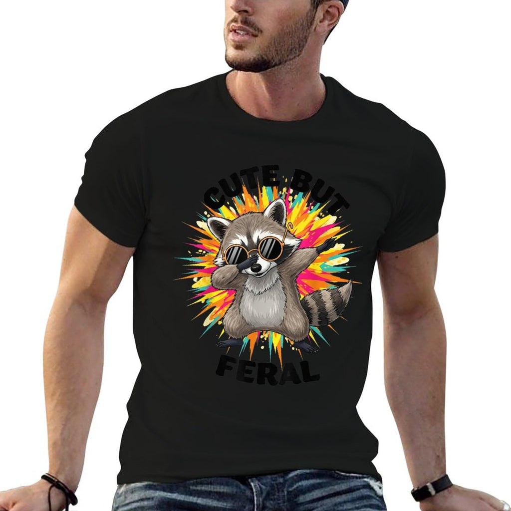 Cute But Feral Toddler Funny Raccoon Racoon Kids Feral Child  Versatile T-Shirt