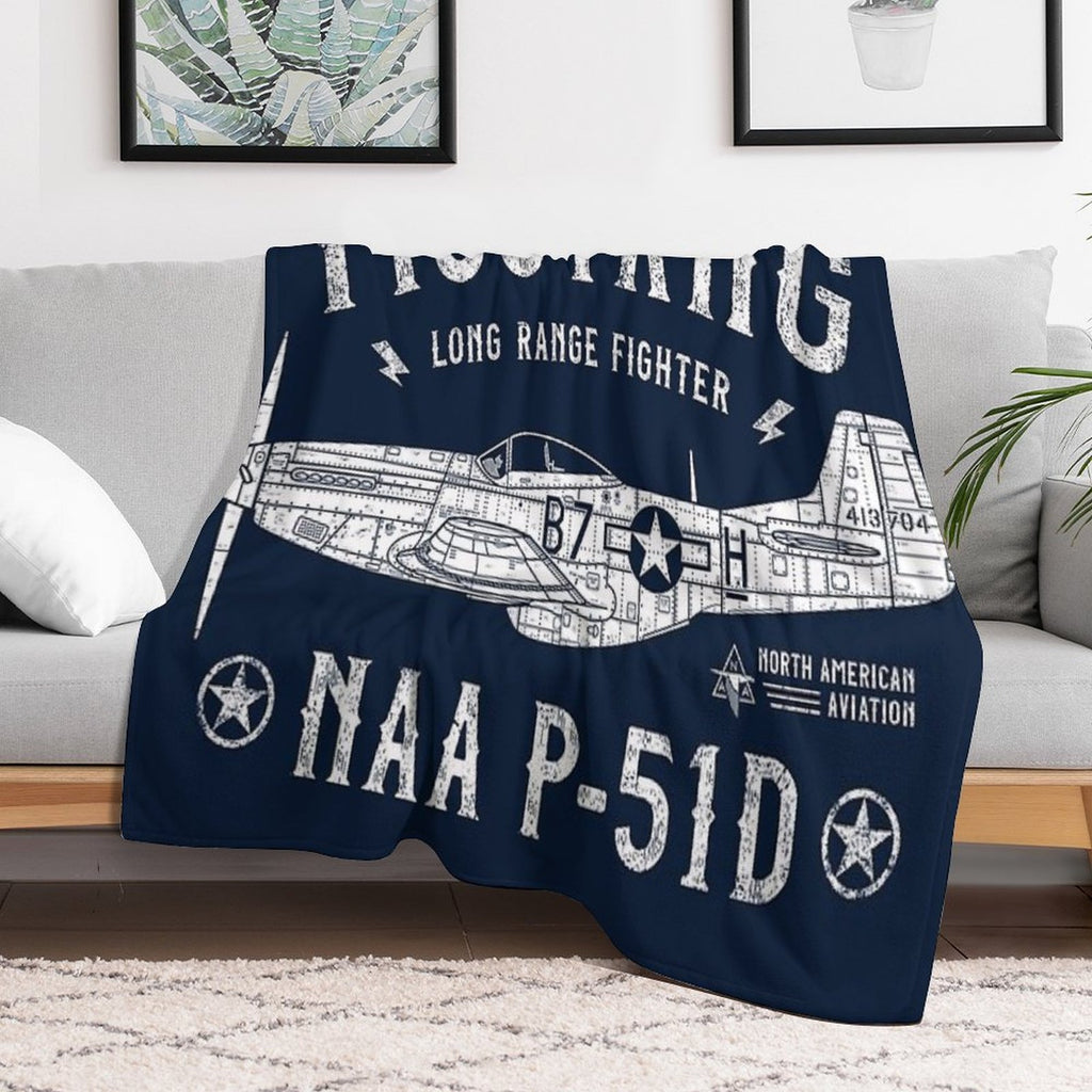 P-51 Mustang Premium Throw Blanket