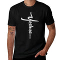 Yeshua Cross Hebrew Name of Jesus Christian Worship  Ribbed Collar T-Shirt