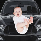 Mustang GT 5.0L V8 Performance Car Shadow Black Versatility Throw Blanket