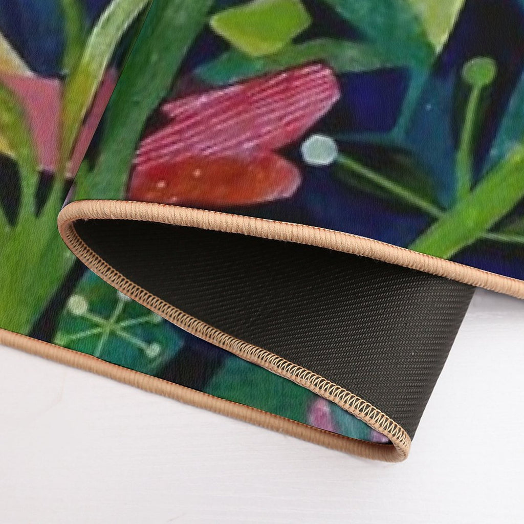 Three Pink Birds  Easy Maintenance Bath Mat