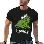 Howdy Frog, Frog Meme, Meme Frog Funny, Parody Humor  Wrinkle-resistant T-Shirt