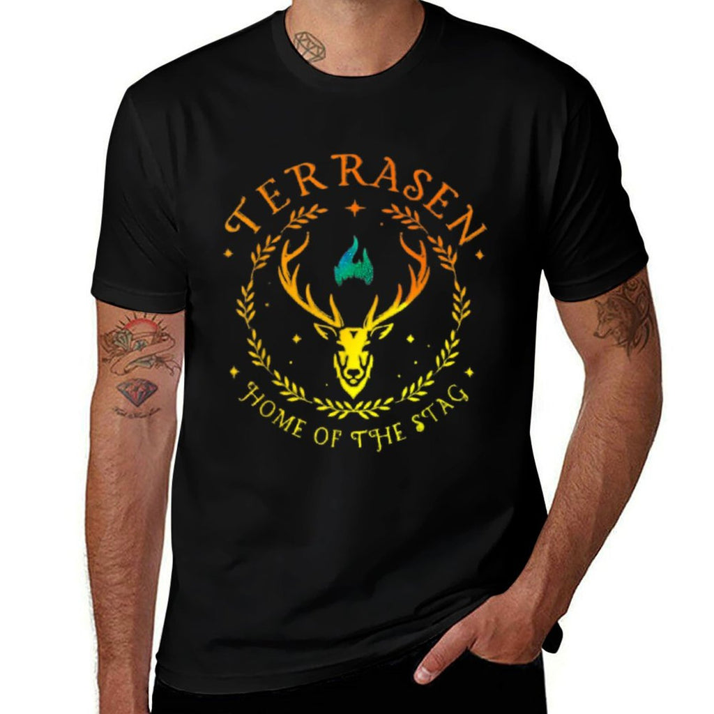 Terrasen Home Of The Stag, Throne of Glass Book Lover  Trendy Pattern T-Shirt