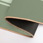 Simple Horizontal Stripes Design - Green  High-Traffic Bath Mat