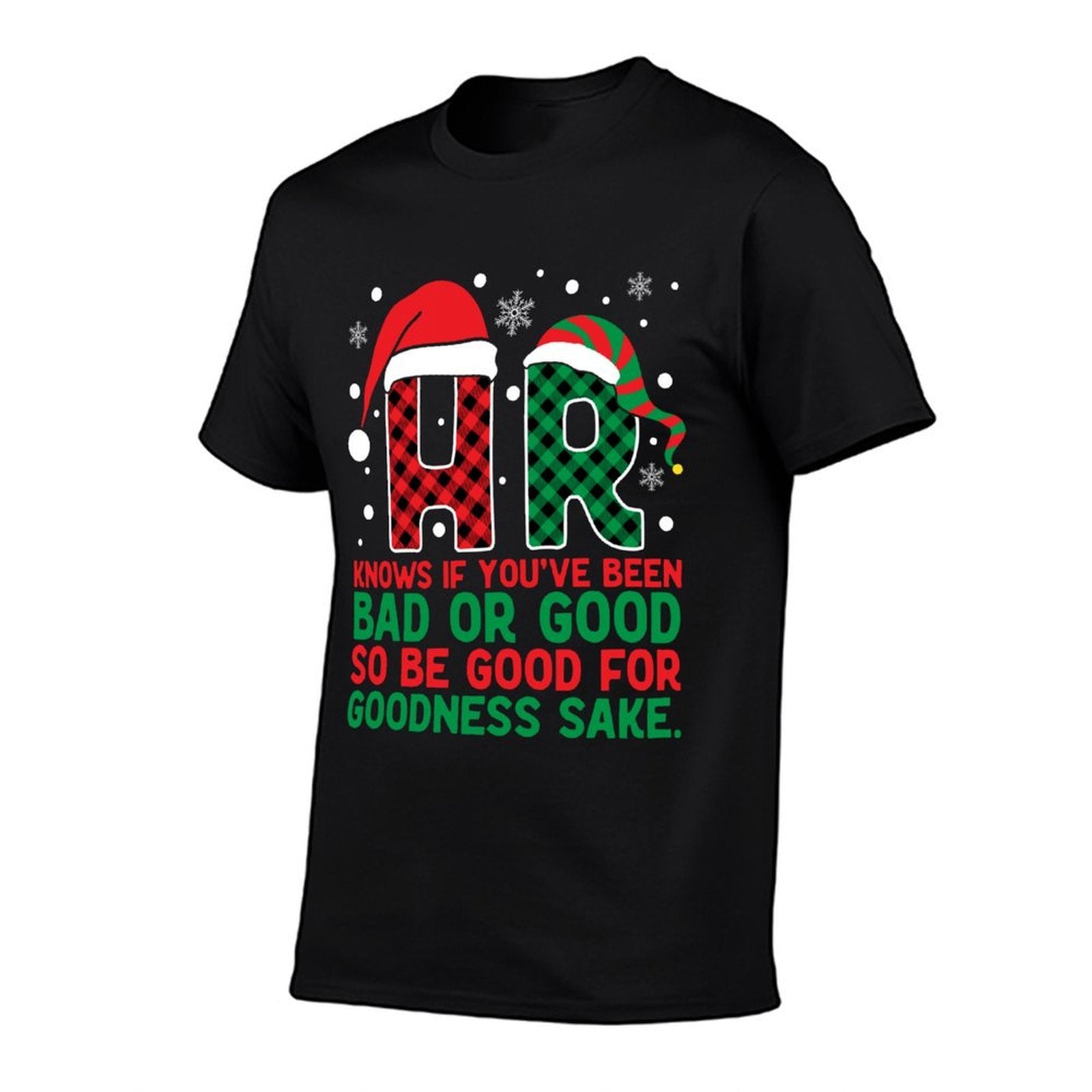 HR Knows If Youve Been Bad Or Good Buffalo Plaid Christmas  Moisture-wicking T-Shirt
