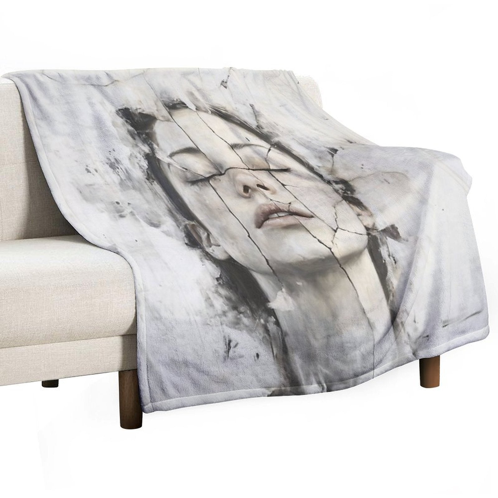 Stillness in Pieces Sustainable Throw Blanket