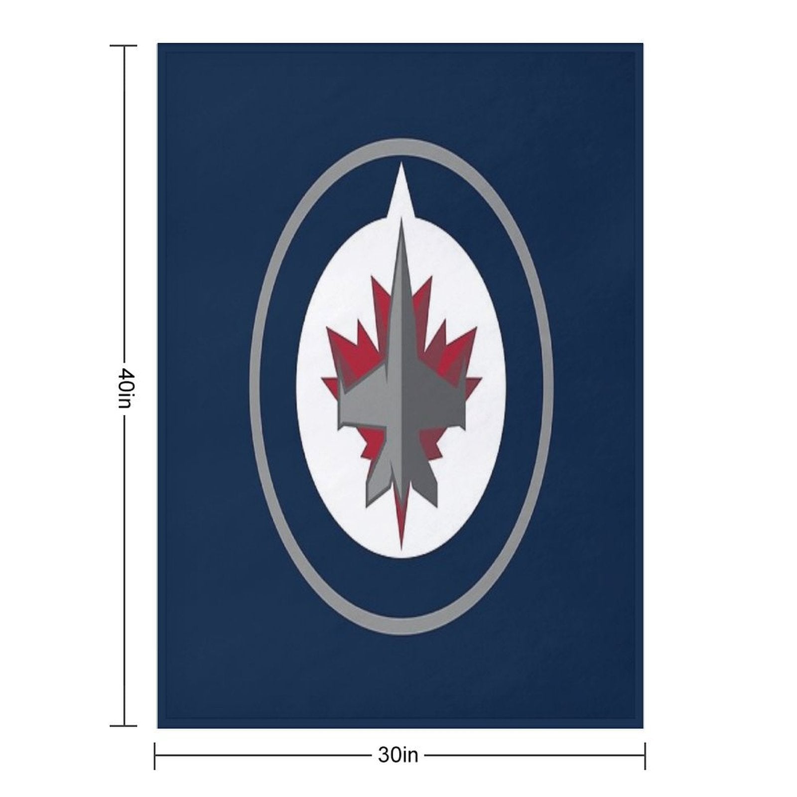 Jets-Thrashers Merch Plush Throw Blanket
