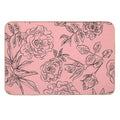 Roses on A Pink Background  Pet-Safe Bath Mat