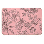 Roses on A Pink Background  Pet-Safe Bath Mat