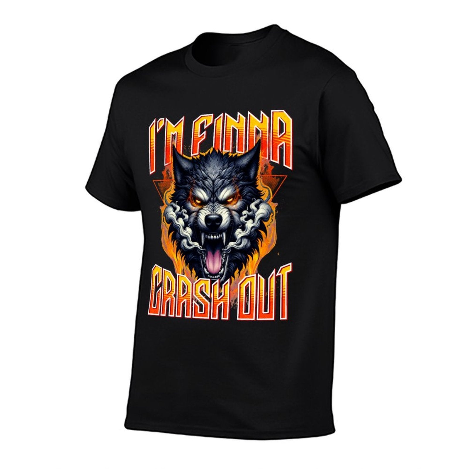 Im Finna Crash Out Ironic Meme Sigma Brainrot Quote  Rolled Sleeves T-Shirt
