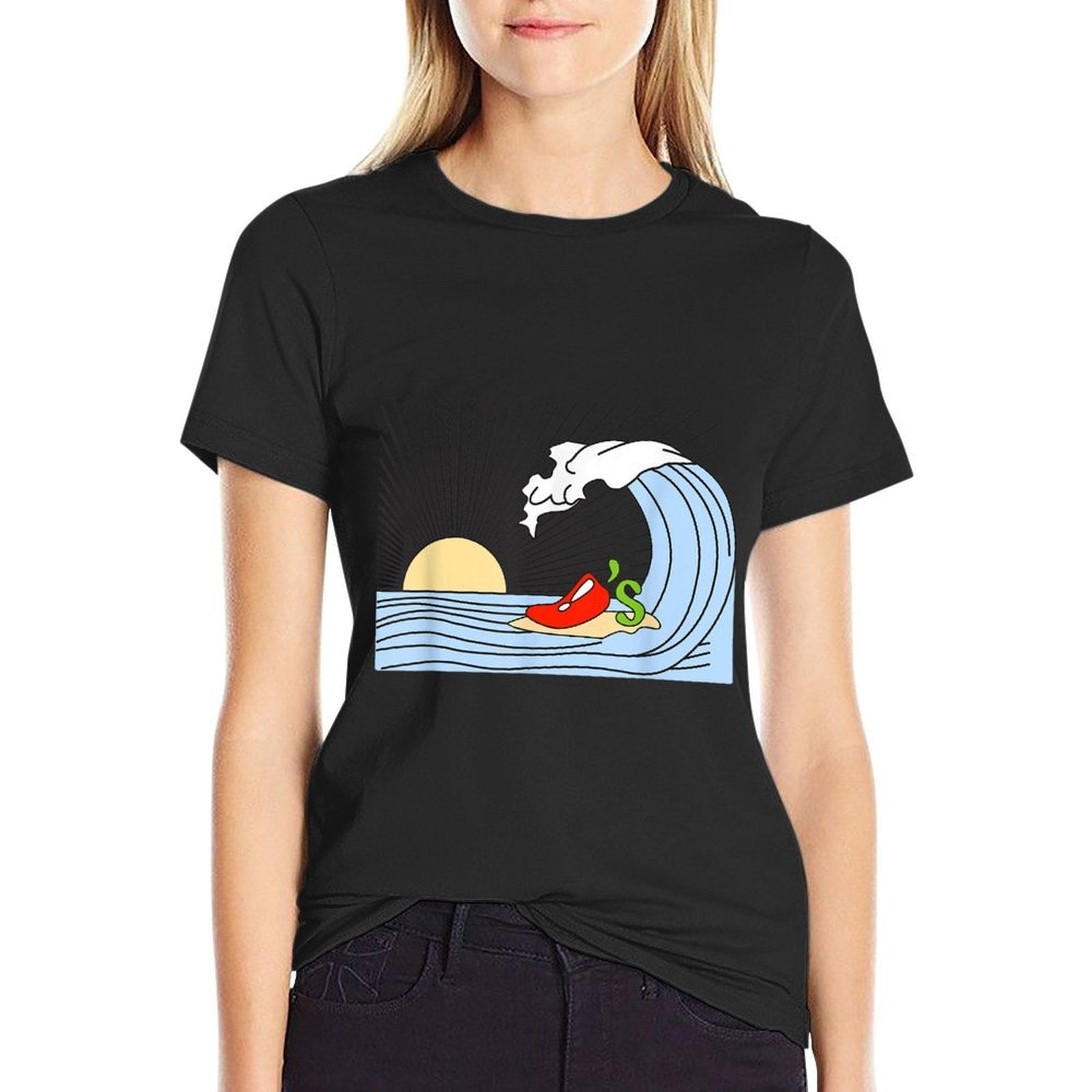 Surfing Wave Chilis Funny For Men Women  Quick-drying T-Shirt
