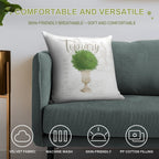 Topiary #2 Soft Reinforced Edging Throw Pillow