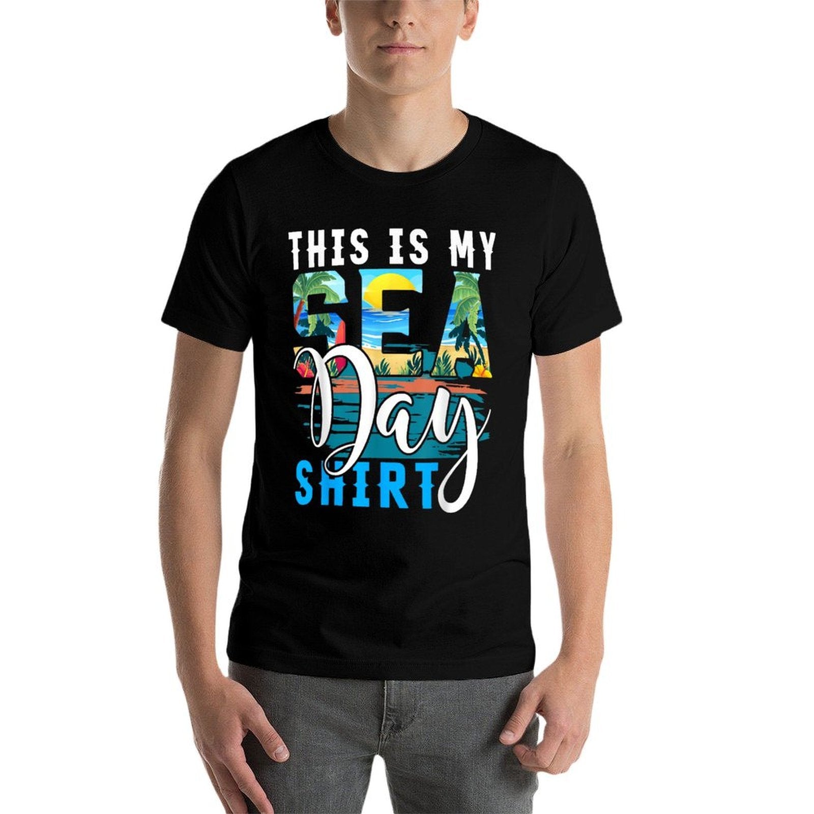 This Is My Sea Day Funny Cruise Family Matching  Relaxed-fit T-Shirt