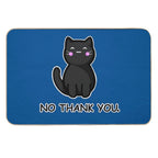 Black Cat Says No Thank You  Anti-Trip Bath Mat