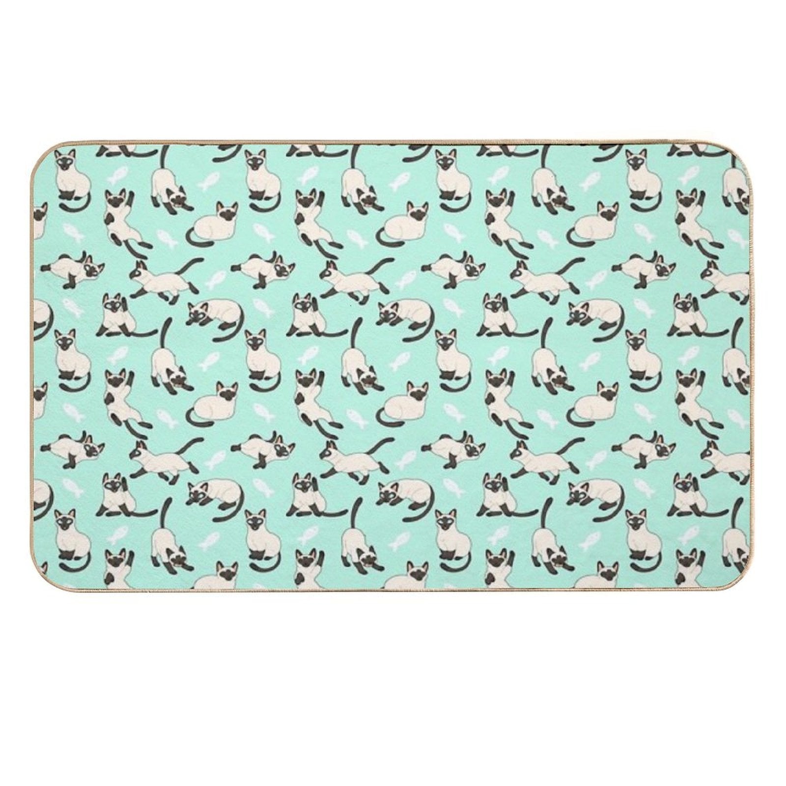 Siamese Cats  Pet-Safe Bath Mat
