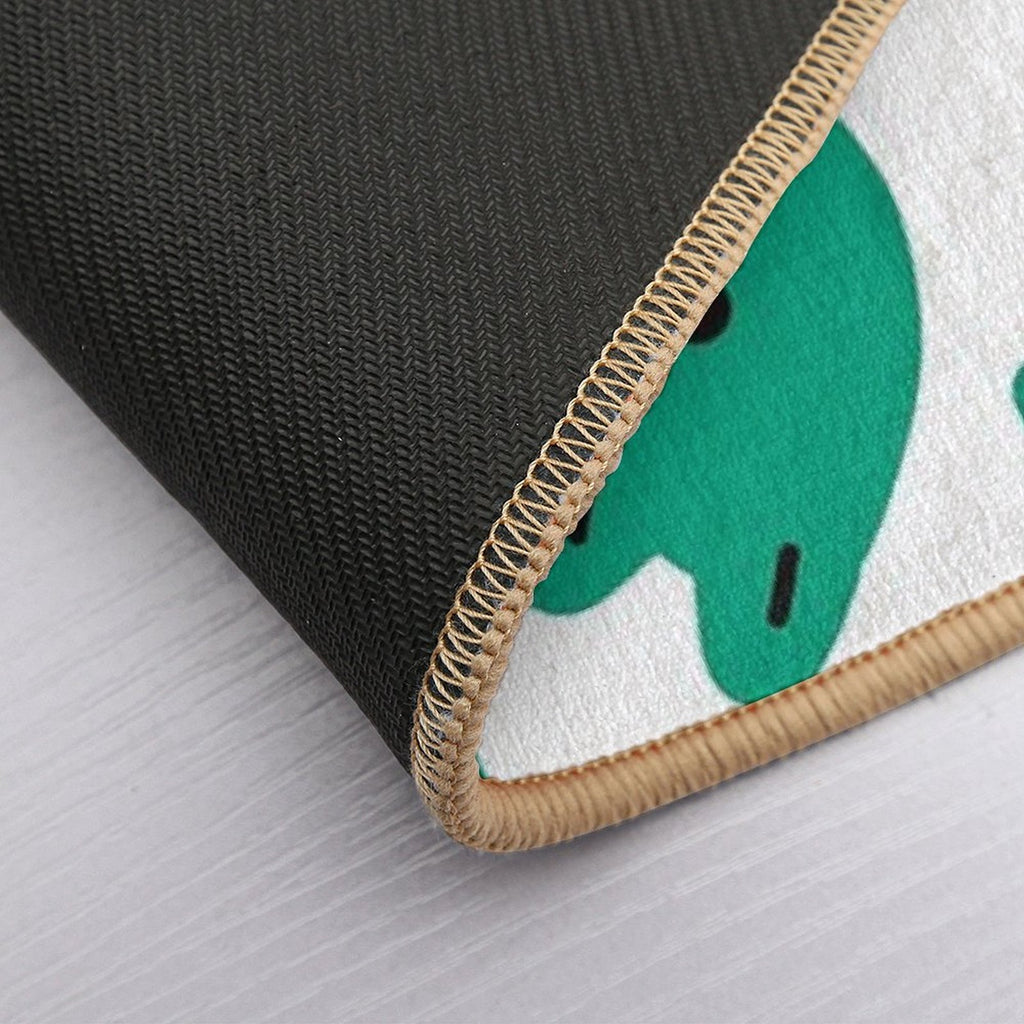 Cute Green Rabbit Rain  Stain-Proof Bath Mat