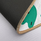 Cute Green Rabbit Rain  Stain-Proof Bath Mat