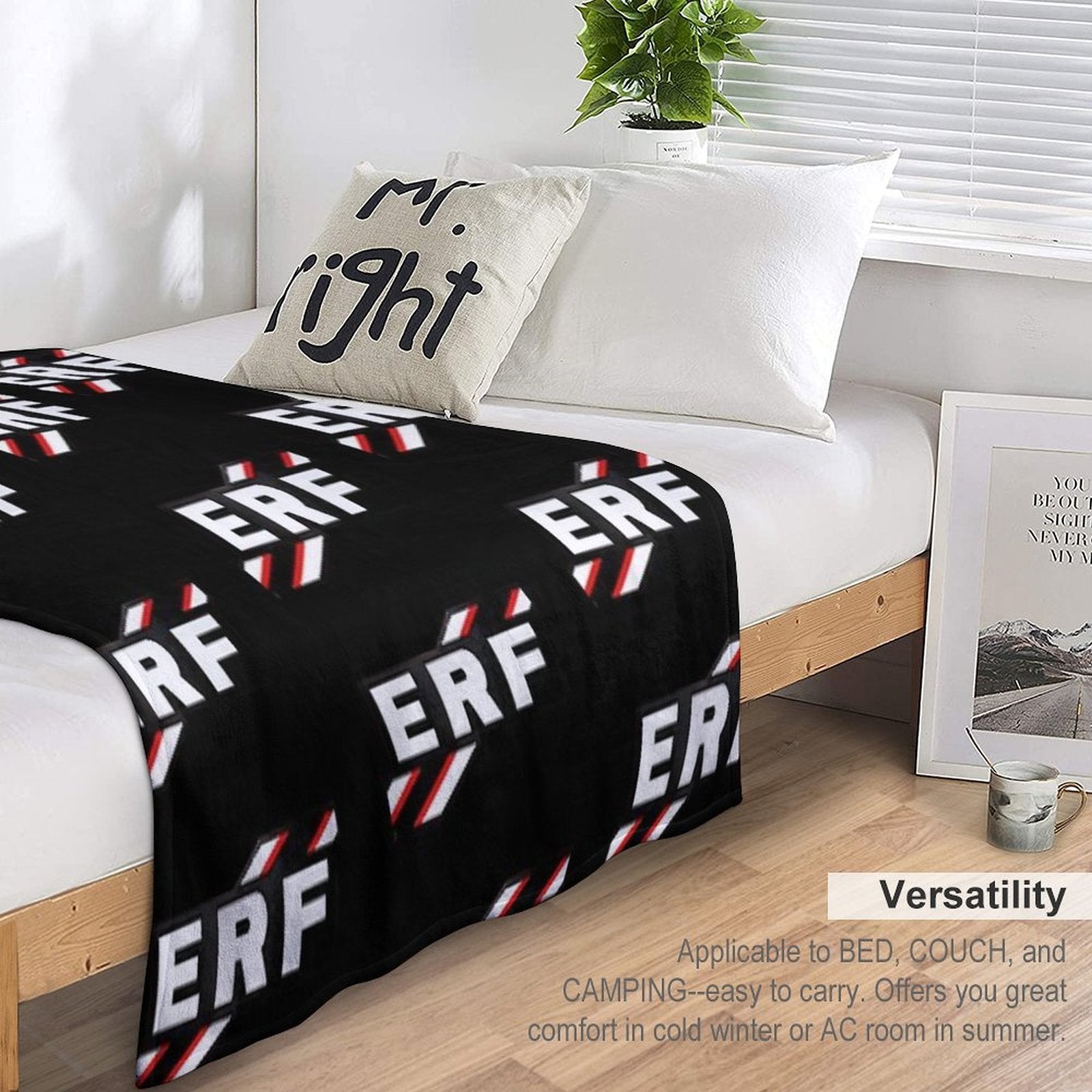 ERF Vintage Lorry Logo Easy Care Throw Blanket