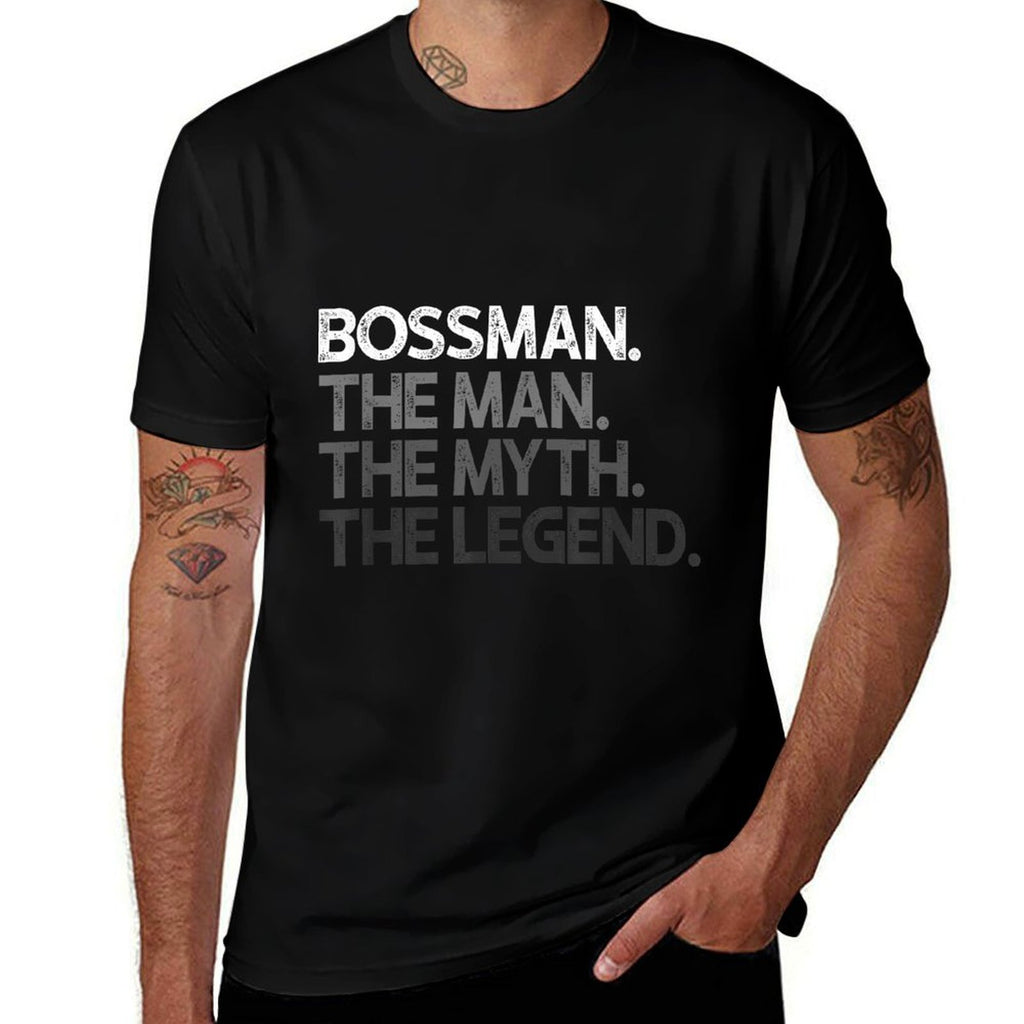 Bossman Boss Gift Man Myth The Legend  Polyester Blend T-Shirt