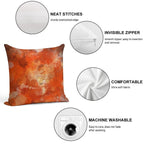 Modern Contemporary Orange Abstract Art Soft Warmth Comfort Throw Pillow