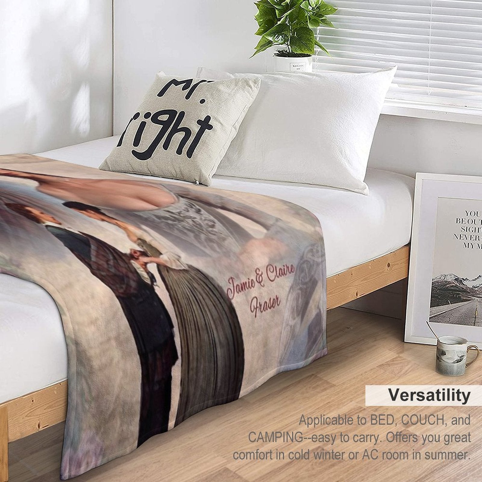 Jamie And Claire FraserOutlander Wedding Eco-conscious Throw Blanket