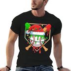 Baseball Christmas Tree Light Xmas Baseball Boys Kids  Relaxed-fit T-Shirt