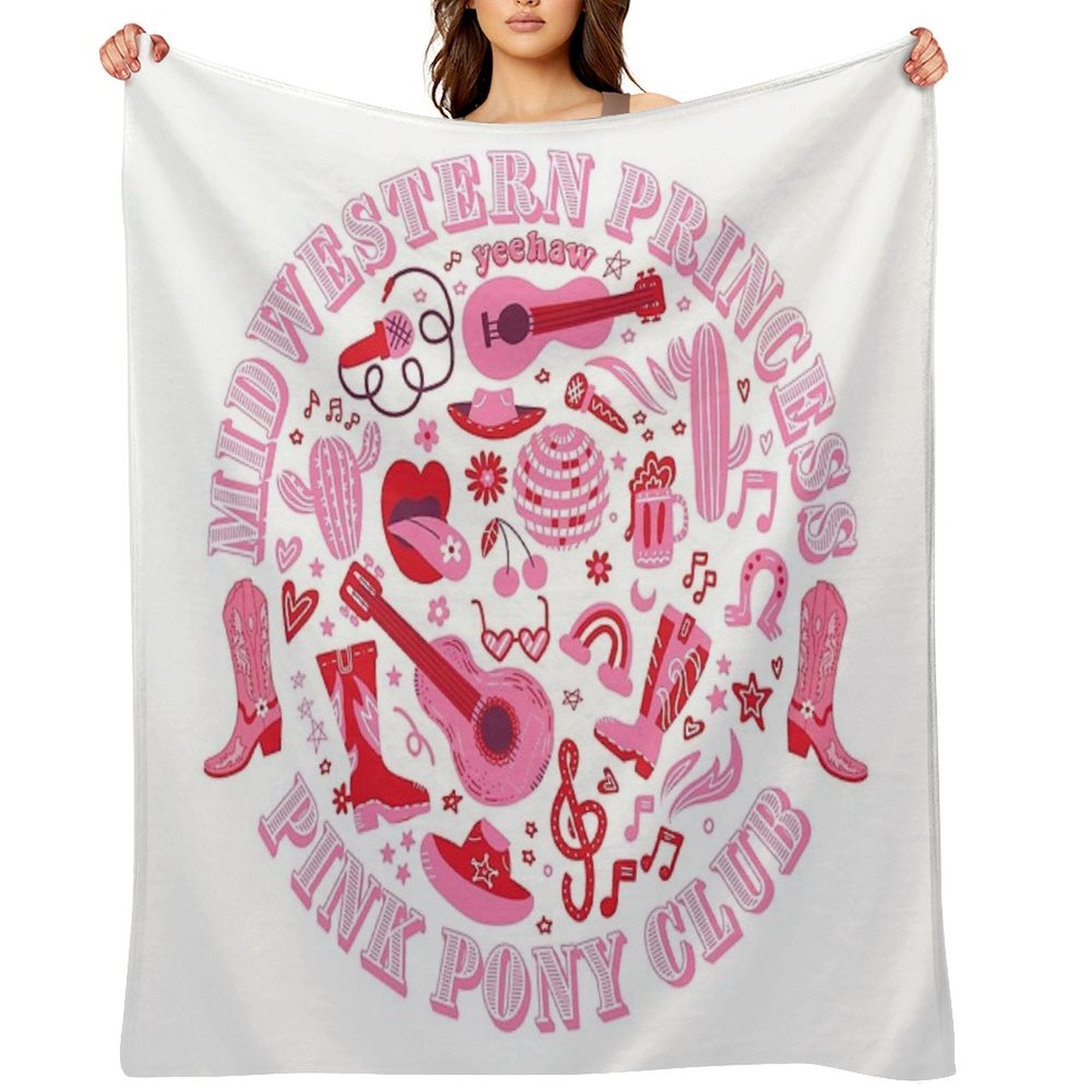 Pink Pony Club Chappell Roan Pink Design Sustainable Throw Blanket