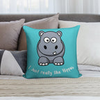 I Just Really Like Hippos Soft Anti-Pilling Throw Pillow