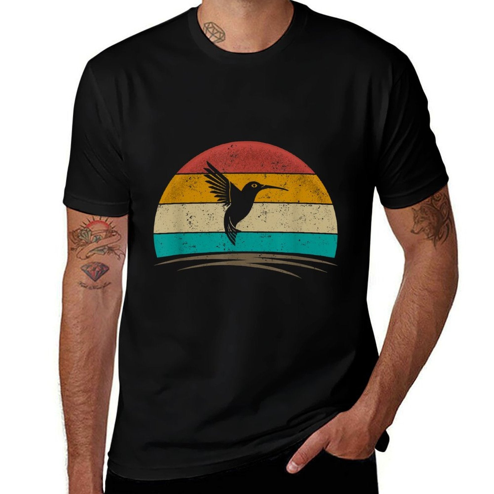 Retro Hummingbird Bird Watching Bird Hummingbird Lover  Versatile T-Shirt