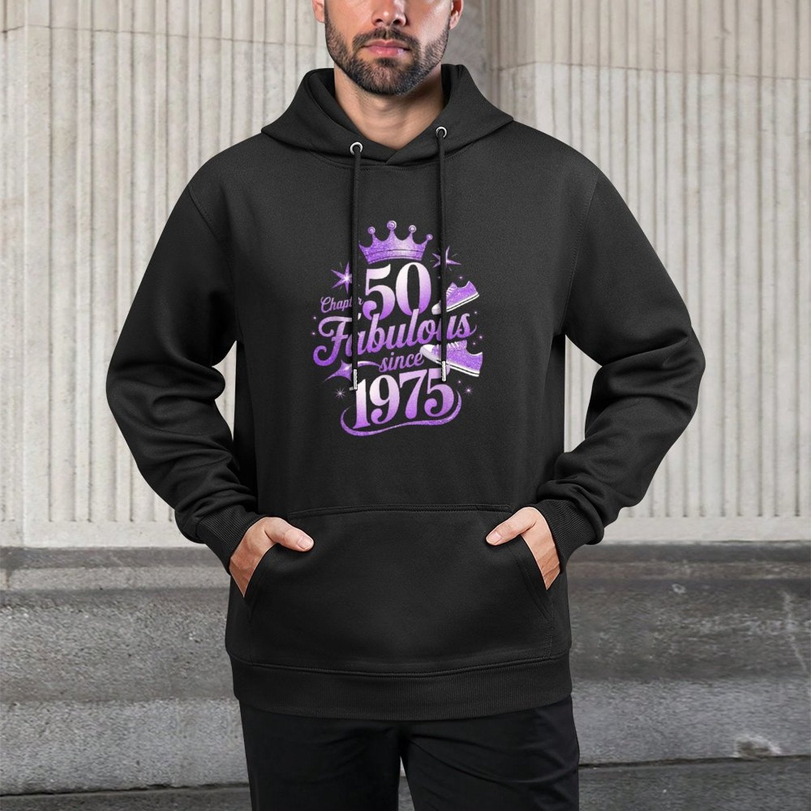 Chapter 50 Fabulous Since 1975 50th Birthday Queen For Women Cotton-Polyester Blend Hoodie