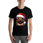 Dog Owner Xmas Men Women Favorite Pug Christmas  Oversized Silhouette T-Shirt