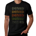 Love Heart Denied Grunge Vintage Style Black Denied  Summer-ready Fabric T-Shirt