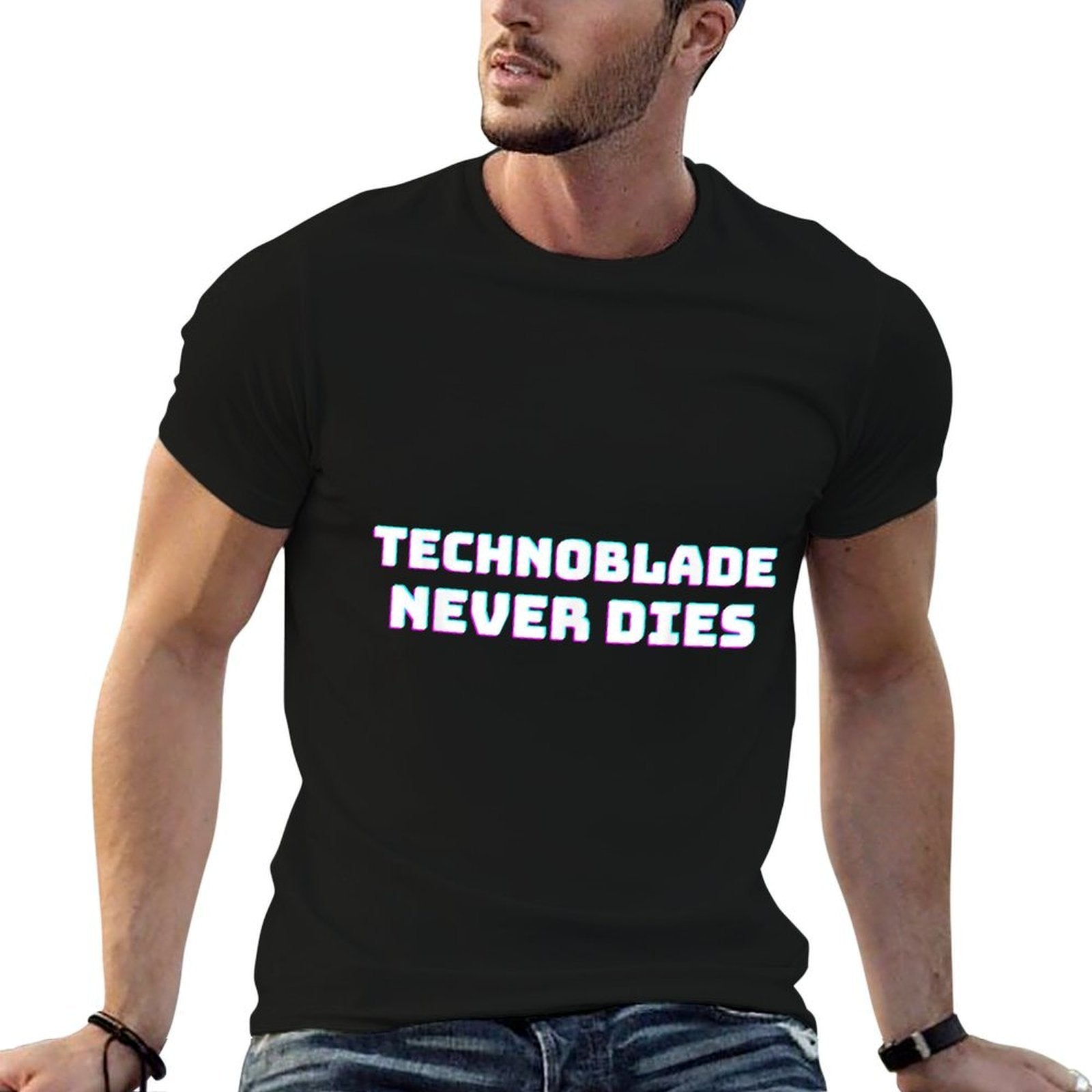 Technoblade Never Dies Funny Meme  Oversized Silhouette T-Shirt