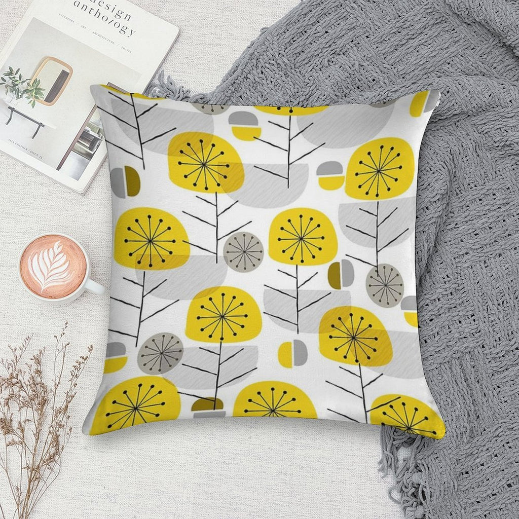 Yellow Nature Soft Gift Ready Throw Pillow