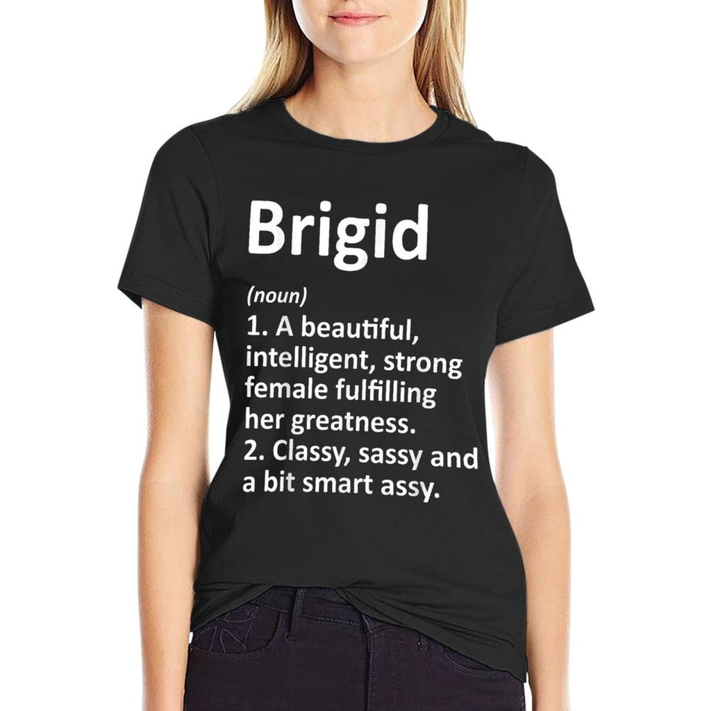 BRIGID Definition Personalized Name Funny Christmas Gift  Oversized Silhouette T-Shirt