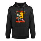 Kids Boo It's My 3rd Birthday Halloween Skeleton 3 Years Old Shape Retention Hoodie