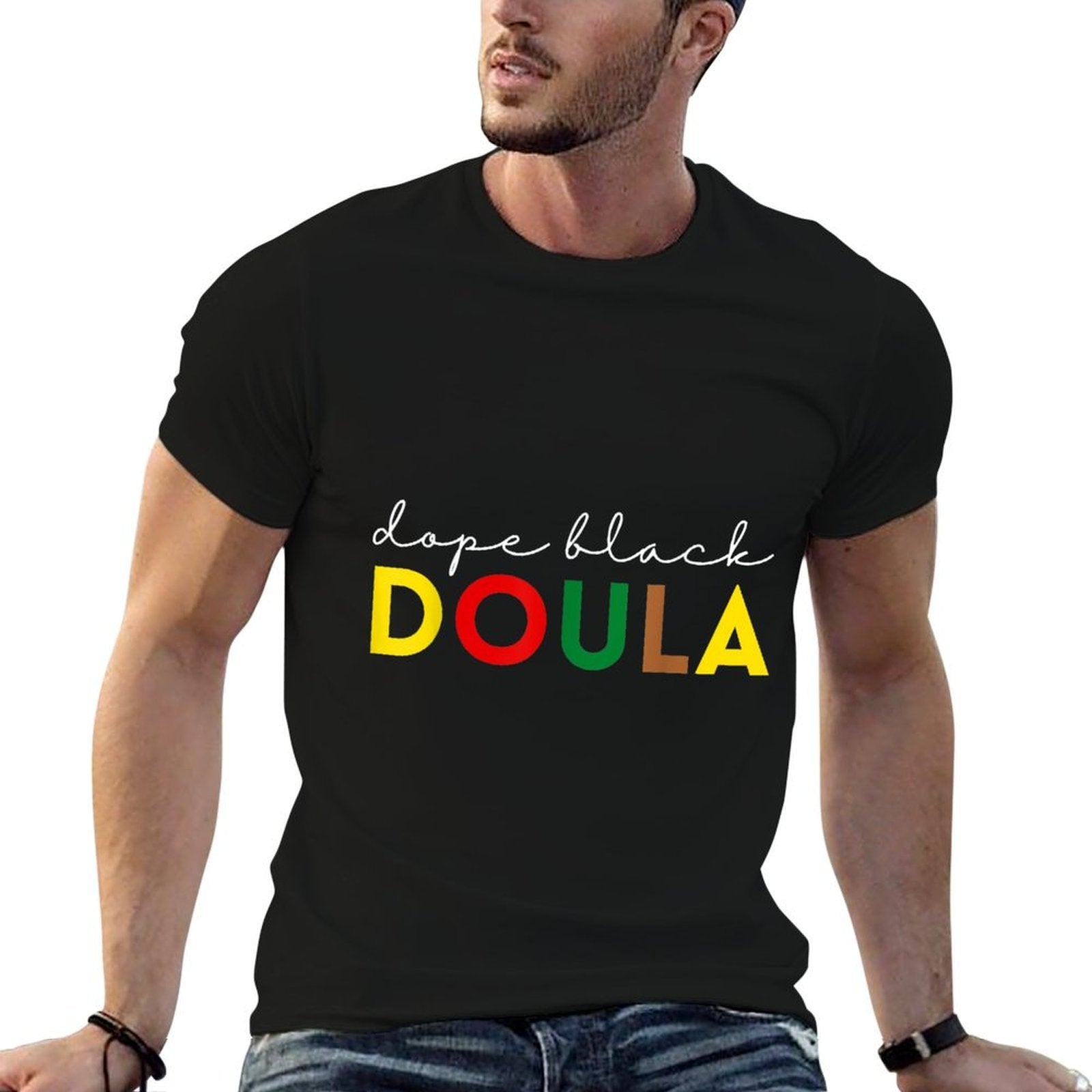 Dope Black Doula African American Midwife Birth Educator  Vintage-inspired T-Shirt