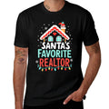 Merry Christmas Xmas Santas Favorite Realtor Estate Agent Comfortable T-Shirt