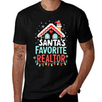 Merry Christmas Xmas Santas Favorite Realtor Estate Agent Comfortable T-Shirt