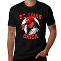 St. Louis Chick 314 Black Woman Red Hat  Wrinkle-resistant T-Shirt