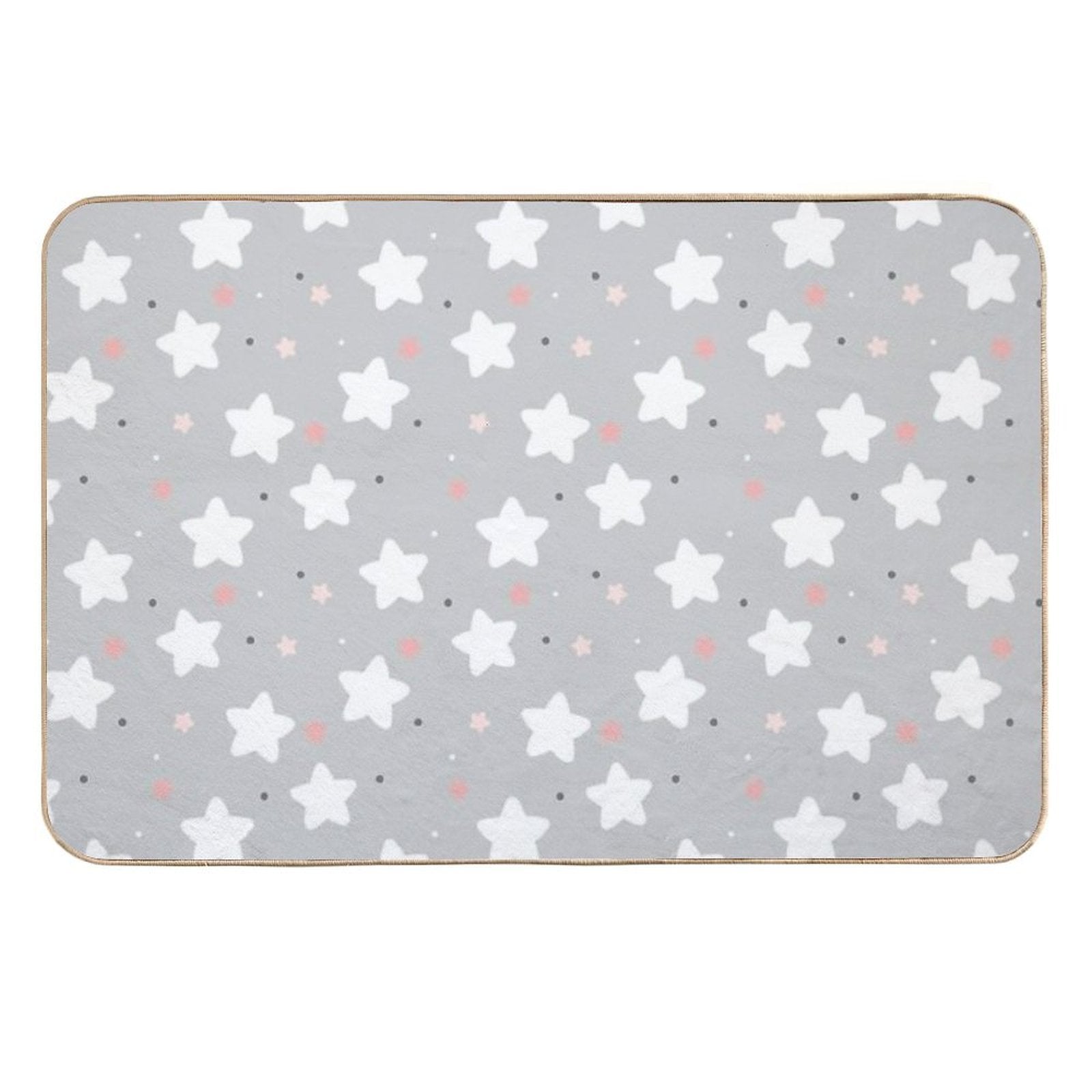 Cute White Star Pattern  Non-Slip Bath Mat