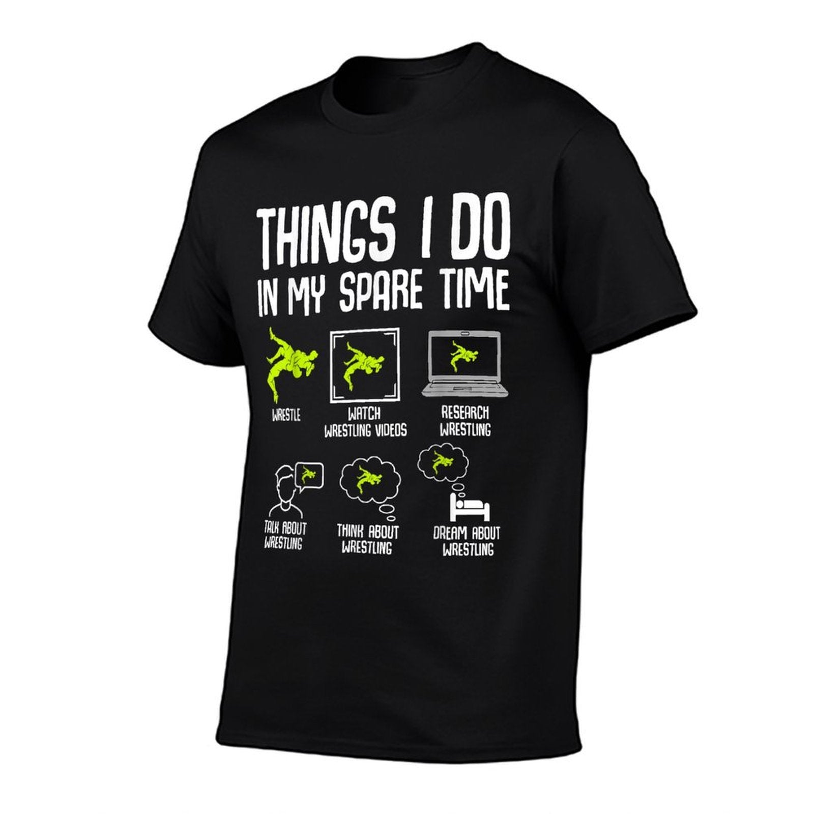 Wrestling Things I Do In My Spare Time Wrestler Boys Kids  Breathable T-Shirt
