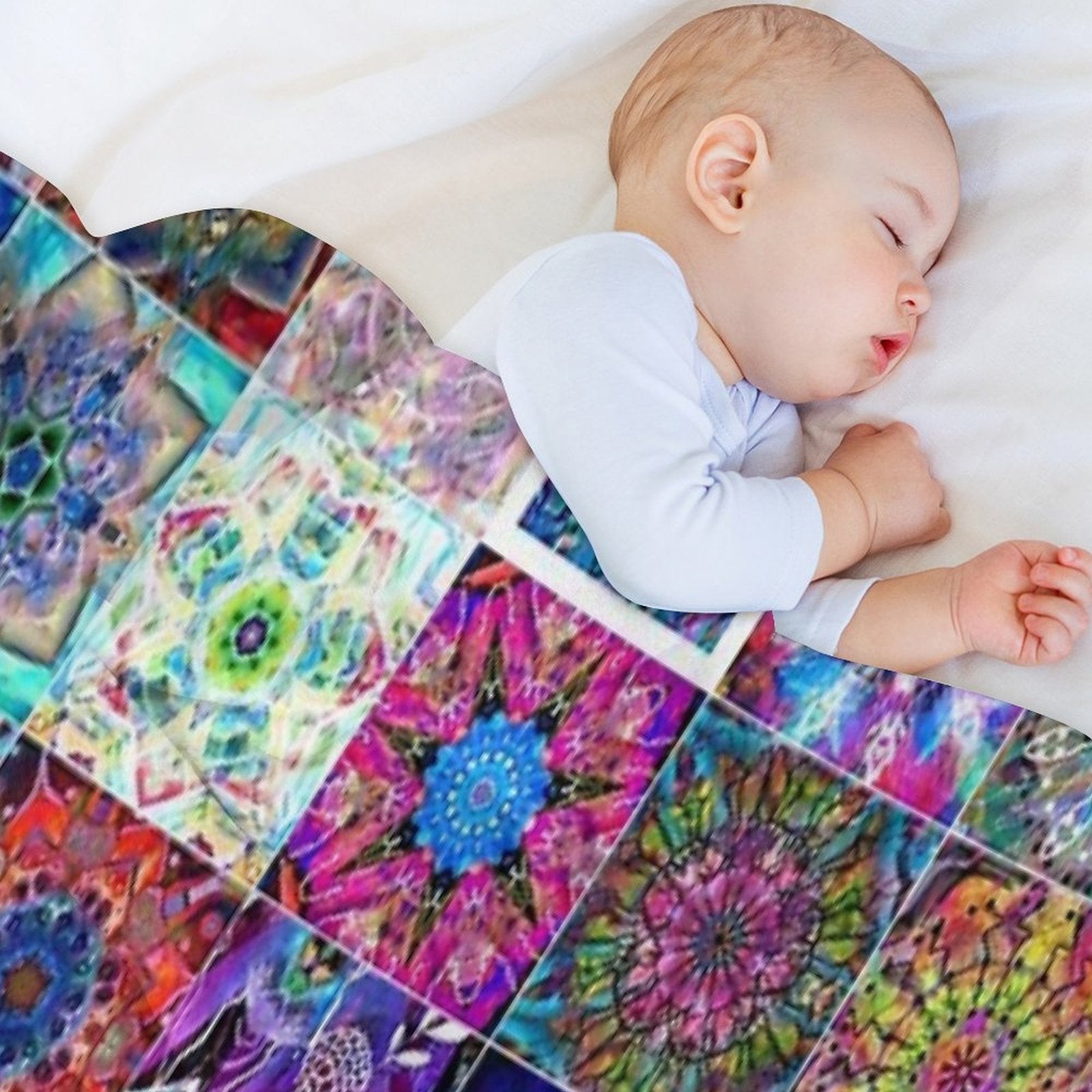 Kaleidoscope Patchwork Travel-friendly Throw Blanket