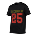 Vintage December 25 Retro Christmas Distressed Holiday  Stretchy T-Shirt