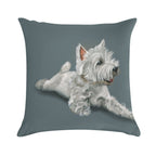 West Highland Terrier Westie Soft Luxury Feel Throw Pillow