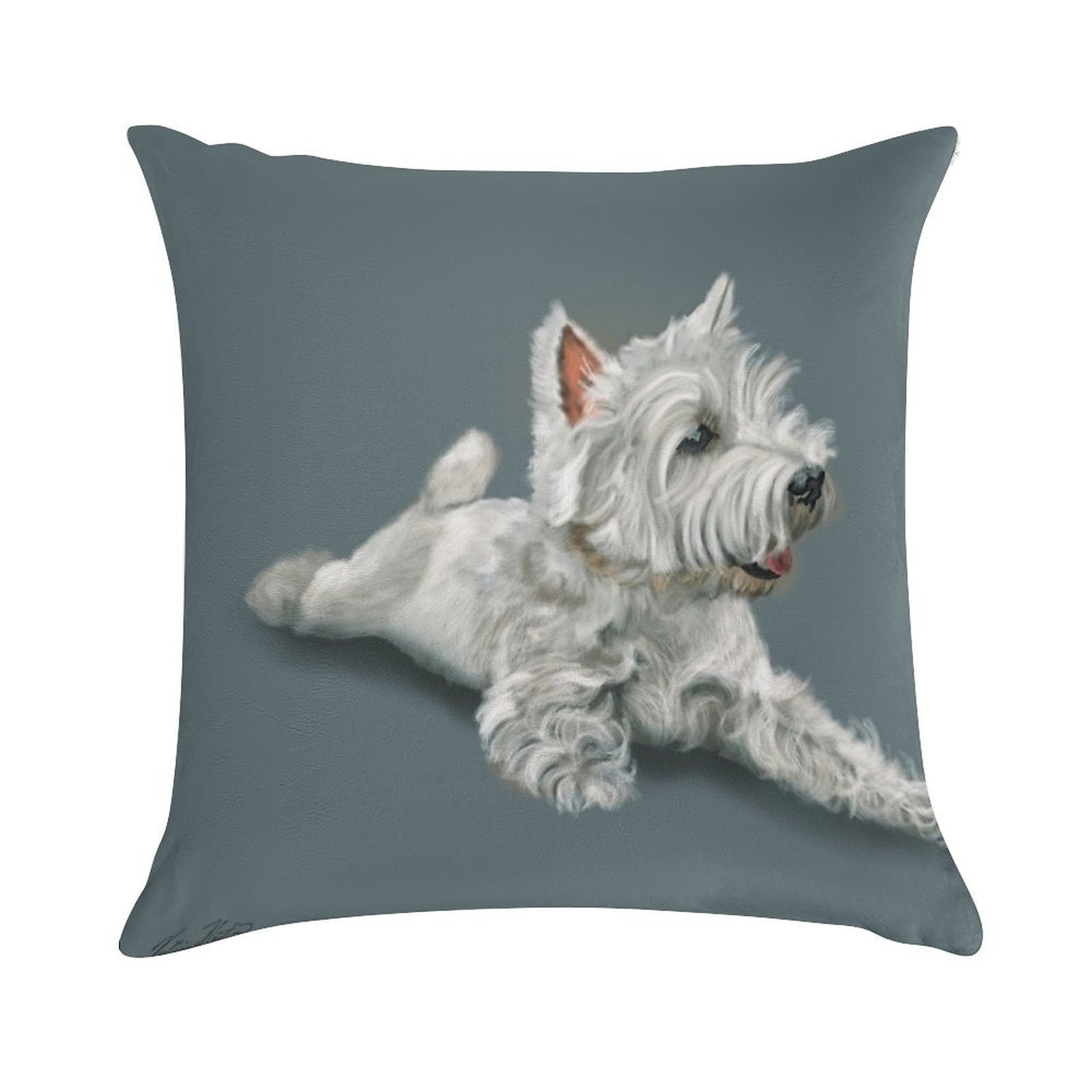 West Highland Terrier Westie Soft Luxury Feel Throw Pillow