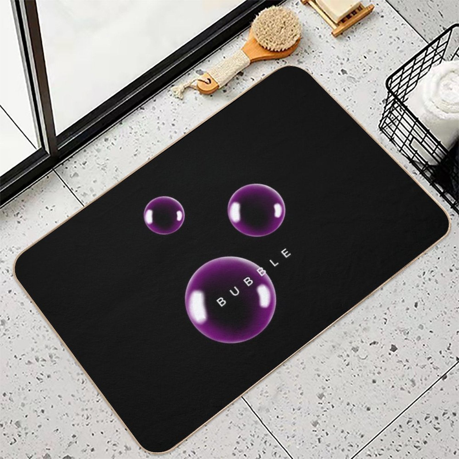 Tiny Bubbles Playful Summer Delight  Dirt-Trapping Bath Mat