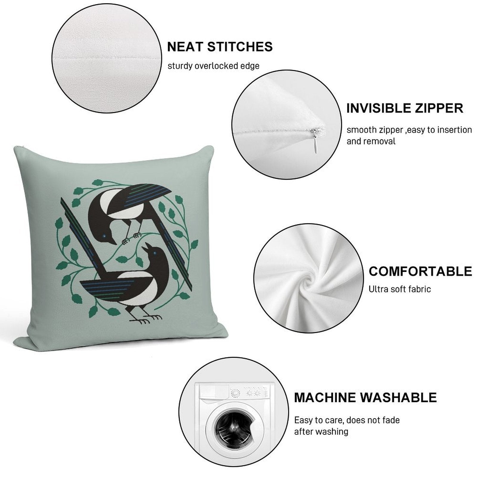 The Joy of Spring Soft Decorative Cover Throw Pillow
