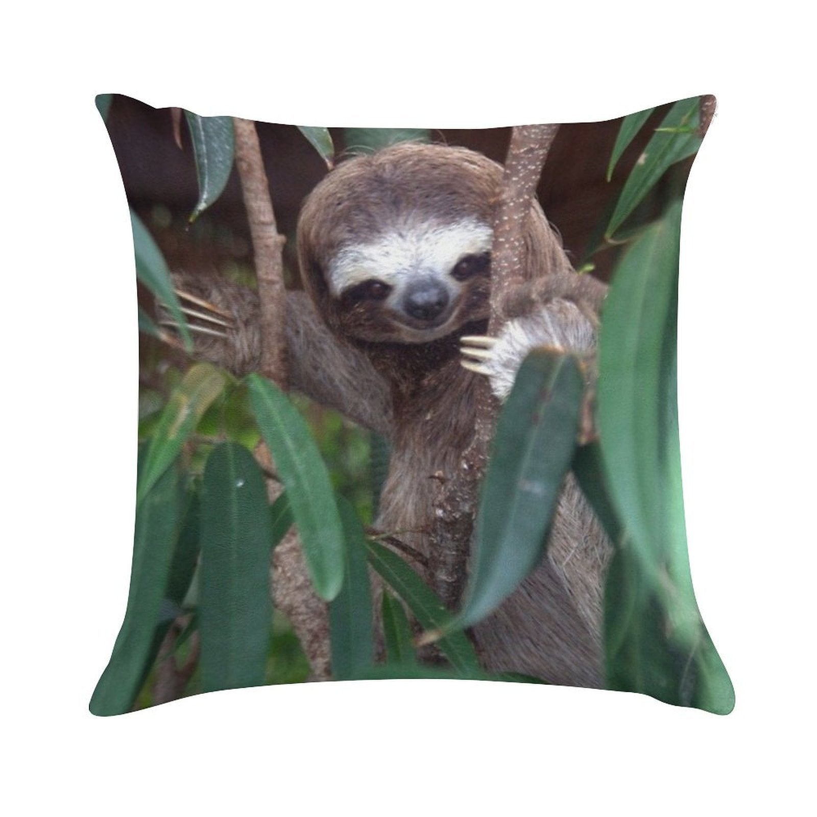 Sloth Soft Short Plush Fabric Throw Pillow